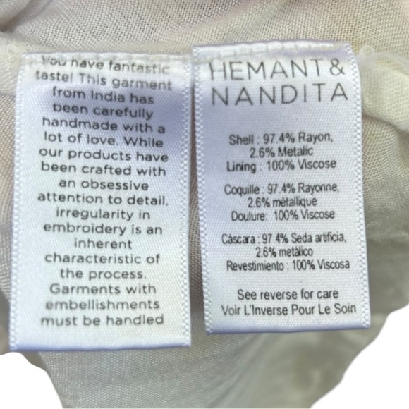 Hemant & Nandita Vivian Dress Mini Purple Ruffled Tiered - Picture 6 of 6